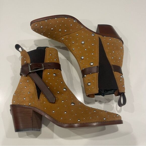 Zadig & Voltaire Tyler Cecilia Suede Dream Studs ankle boots New size 37 - Picture 15 of 15